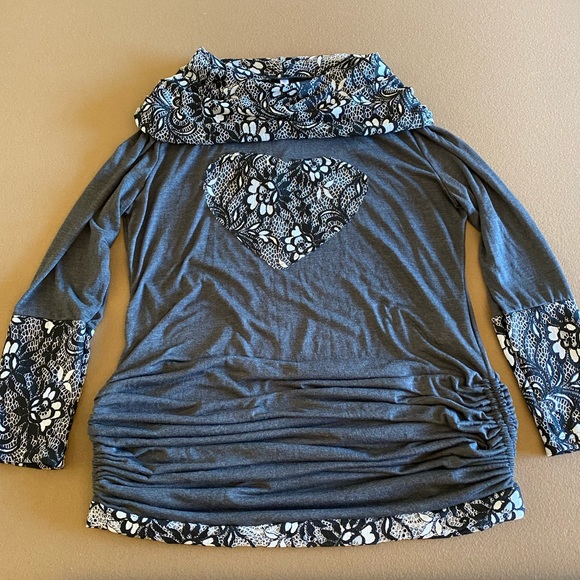 Plus Size Mini Dress Rosegal Top Grey Black/White Lace Blouse Size 3X - Picture 4 of 13